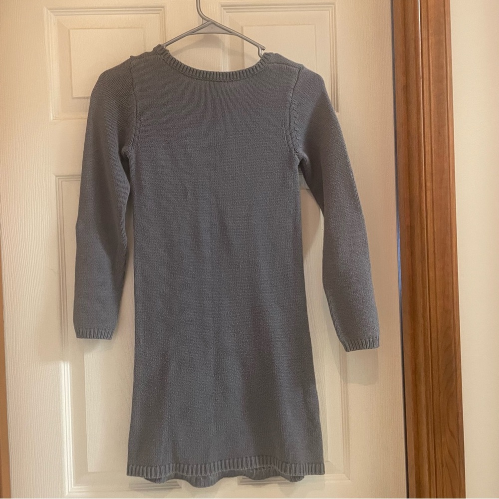 Girls Gymboree Grey & White Polar Bear Long Knit Sweater Dress - Picture 9 of 12